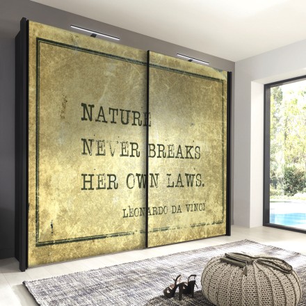 Nature never breaks her own laws (2) Αυτοκόλλητο Ντουλάπας