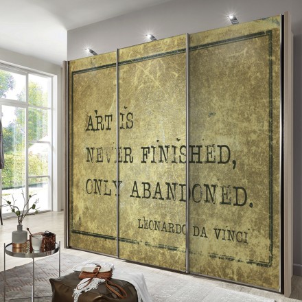 Art is never finished