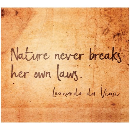 Nature never breaks her own laws