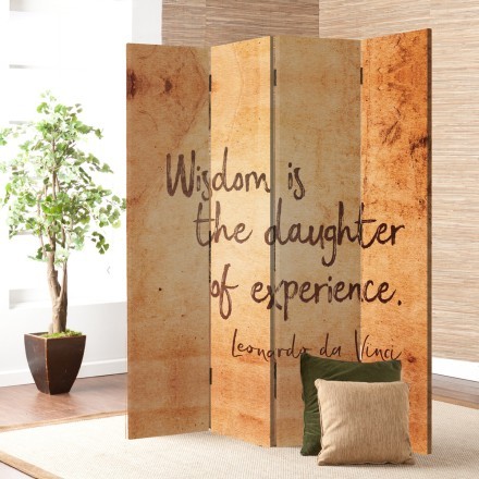 Wisdom is the daughter of experience Παραβάν