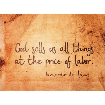 God sells us all things at the price of labor, quote