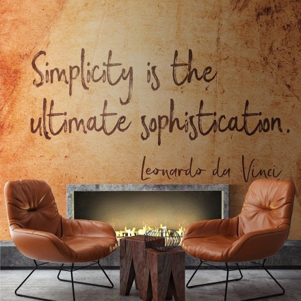 Simplicity is the ultimate sophistication Ταπετσαρία Τοίχου