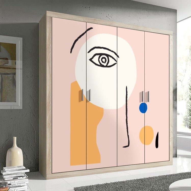 Αυτοκόλλητο Ντουλάπας Abstract art (2)