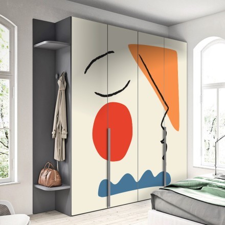 Aesthetic Modern Art (1) Αυτοκόλλητο Ντουλάπας