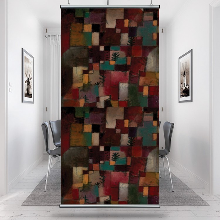 Διαχωριστικό Panel Redgreen and Violet-Yellow Rhythms, Oil and ink