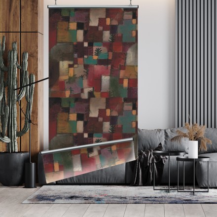 Redgreen and Violet-Yellow Rhythms, Oil and ink