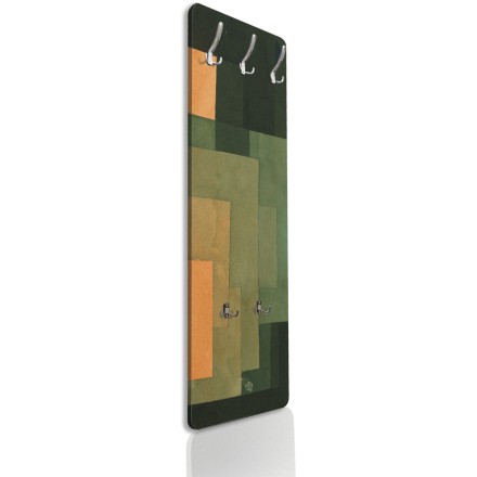 Tower in Orange and Green, Watercolor