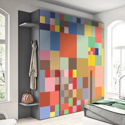 Abstract mosaic pattern Αυτοκόλλητο Ντουλάπας