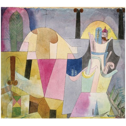 Black Columns in a Landscape, Watercolor