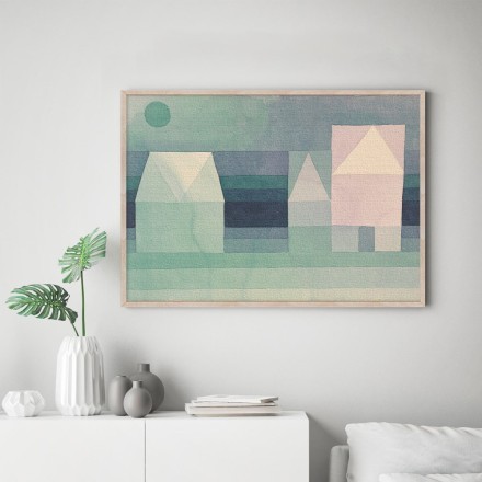 Three Houses, Watercolor Πίνακας σε Καμβά