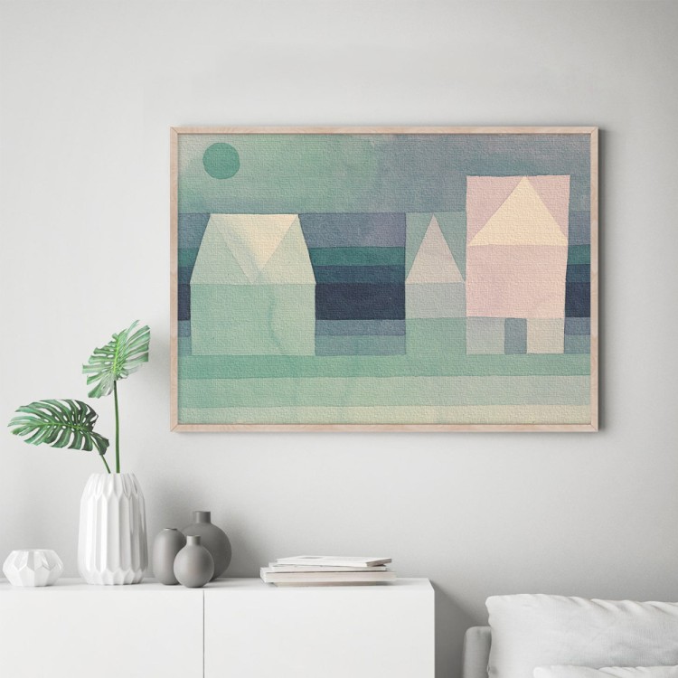 Πίνακας σε Καμβά Three Houses, Watercolor