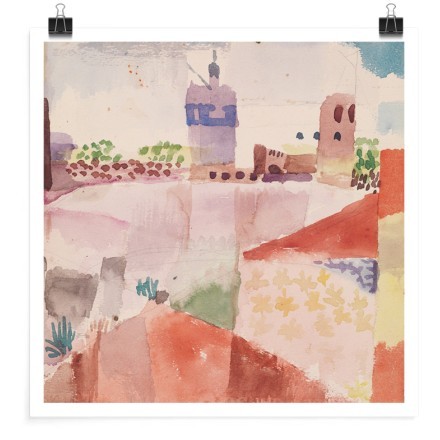 Hammamet with Mosque, Poster
