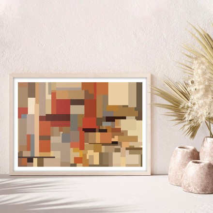 Abstract pastel mosaic pattern, Poster