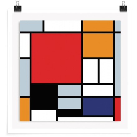 Composition with Large Red Plane, Yellow, Black, Gray and Blue, 1921 Πόστερ