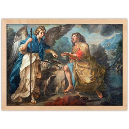 Painting of Tobias and archangel Raphael in church Chiesa di San Benedetto