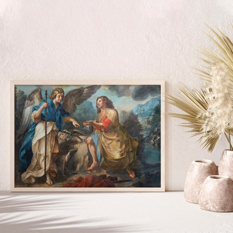 Πίνακας σε Καμβά Painting of Tobias and archangel Raphael in church Chiesa di San Benedetto