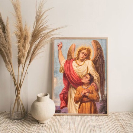 Archangel Raphael with Tobias Πίνακας σε Καμβά