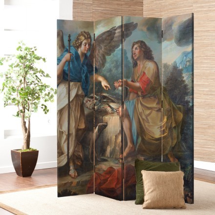 Painting of Tobias and archangel Raphael in church Chiesa di San Benedetto (2) Παραβάν