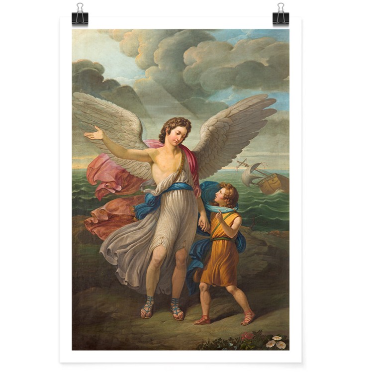 Πόστερ Painting of Archangel Raphael and Tobias in church (1)