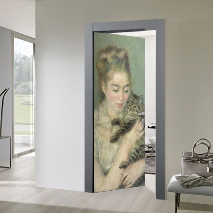 Woman with a Cat, Oil on canvas