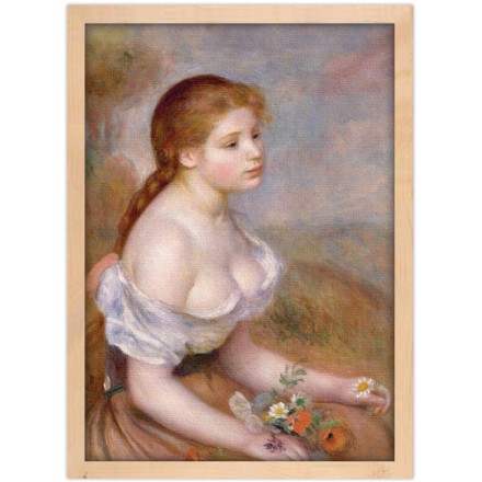 A Young Girl with Daisies