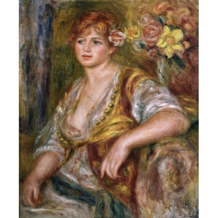 Blonde Woman with a Rose
