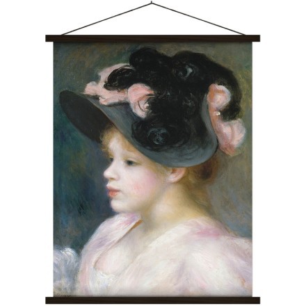 Young Girl in a Pink-and-Black Hat, 1891