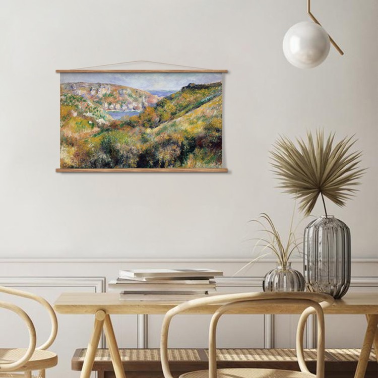 Μαγνητικός Πίνακας Hills around Bay of Moulin Huet, Guernsey, Oil on canvas