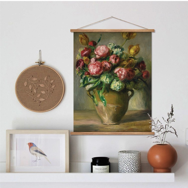 Μαγνητικός Πίνακας Still Life Painting of Flowers in a Brown Vase