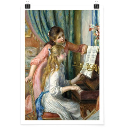 Two Young Girls at the Piano Πόστερ