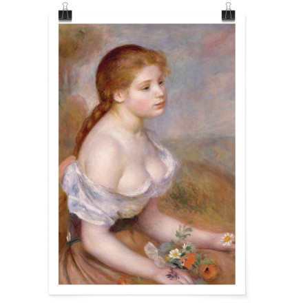 A Young Girl with Daisies, 1889 Πόστερ