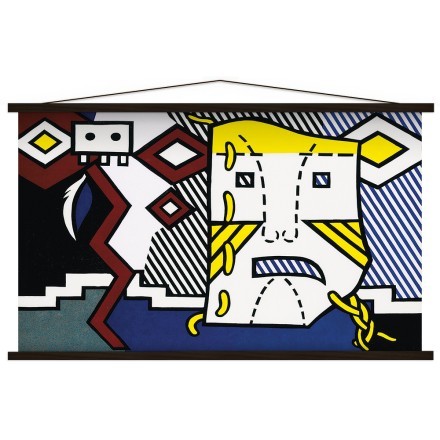 American Indian Theme V, color woodcut
