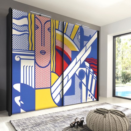 Modern Art Poster Αυτοκόλλητο Ντουλάπας