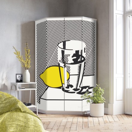 Glass and lemon in a mirror, 1974 Αυτοκόλλητο Ντουλάπας