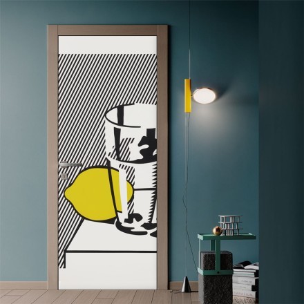 Glass and lemon in a mirror, Pop Art