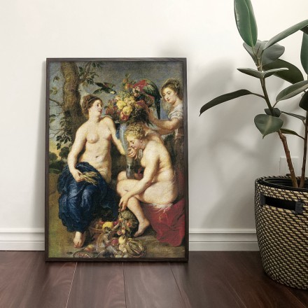 Ceres and Two Nymphs with a Cornucopia Πίνακας σε Καμβά