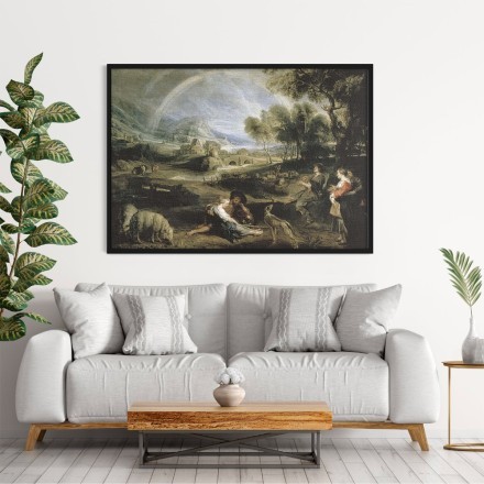 Landscape with a Rainbow Πίνακας σε Καμβά