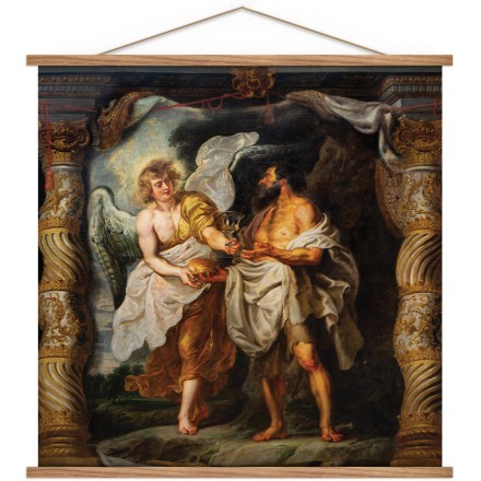 The prophet Elijah and an Angel in the desert