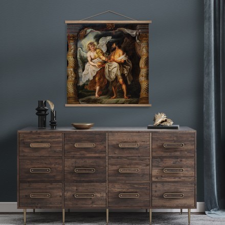 The prophet Elijah and an Angel in the desert