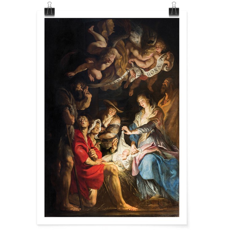 Πόστερ Paint of Nativity scene