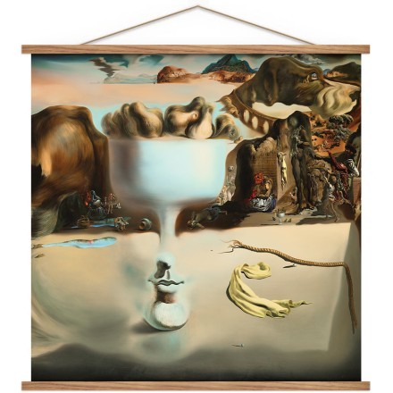 Apparition of face and fruit dish on a beach (2)