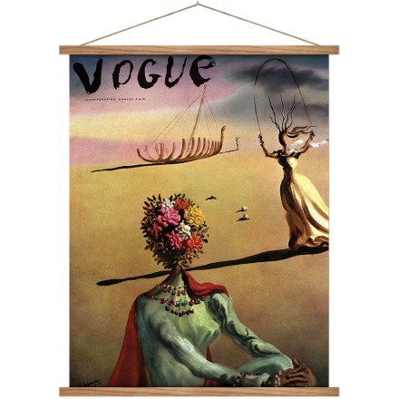 Vogue Cover Illustration Of A Woman With Flowers