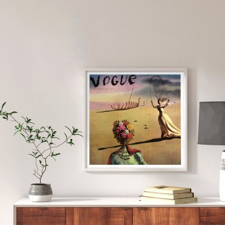 Vogue Cover Illustration Of A Woman With Flowers (1)