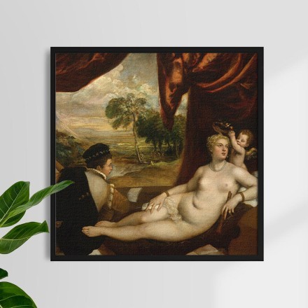 Venus and the lute player Πίνακας σε Καμβά