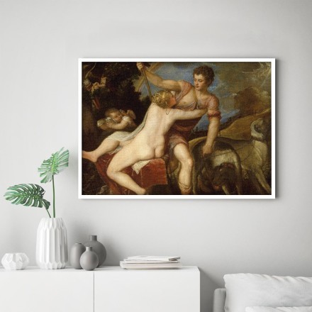 Aphrodite and Adonis Πίνακας σε Καμβά