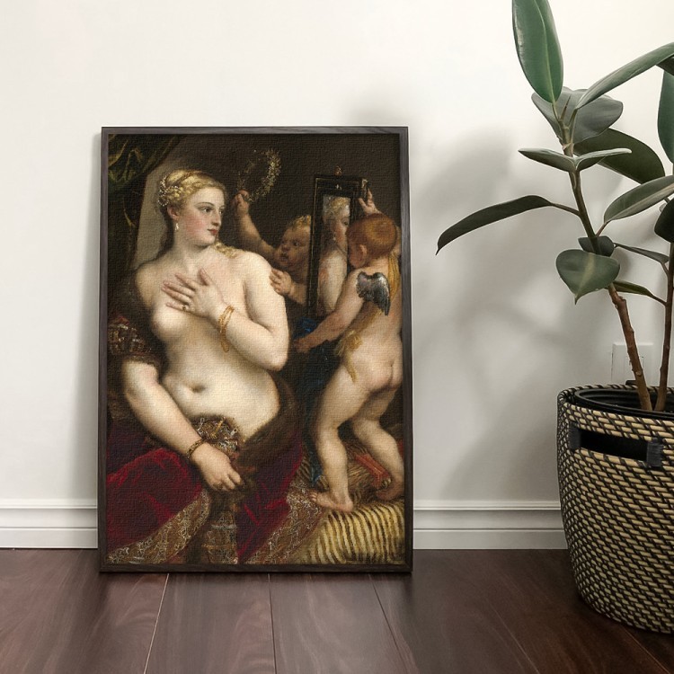 Πίνακας σε Καμβά Venus with a Mirror