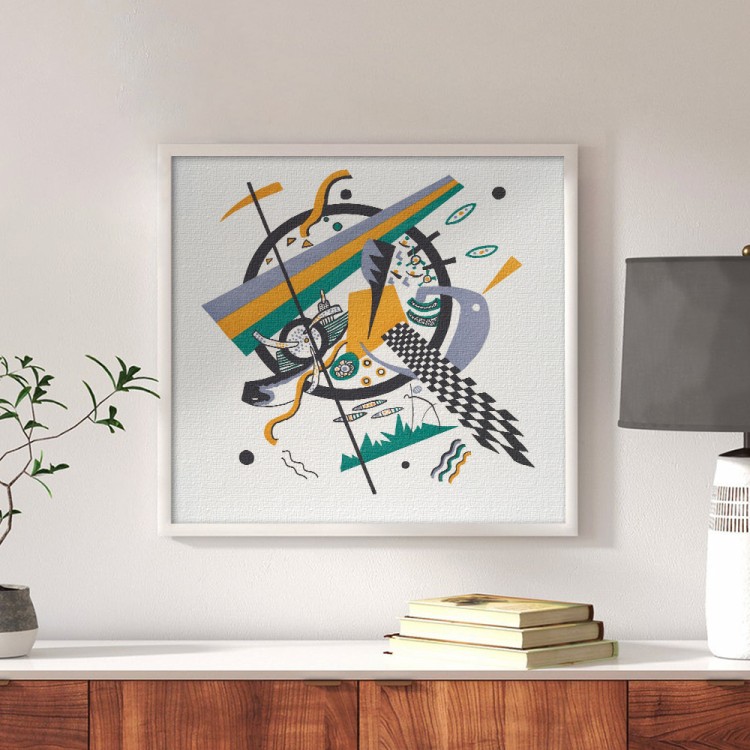 Πίνακας σε Καμβά Small worlds III Lithograph in red, blue, yellow, and black