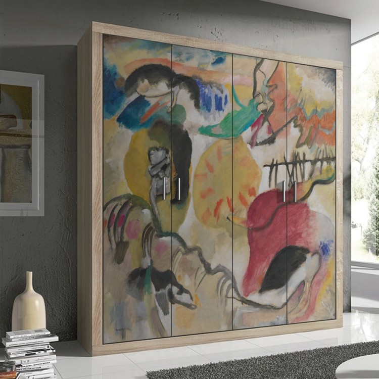 Αυτοκόλλητο Ντουλάπας Improvisation 27, Garden of Love II, Oil on canvas