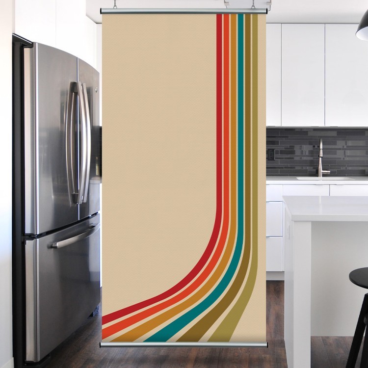 Διαχωριστικό Panel Χρωματιστές γραμμές στο μπεζ φόντο