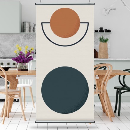 Orange & blue circle Διαχωριστικό Panel